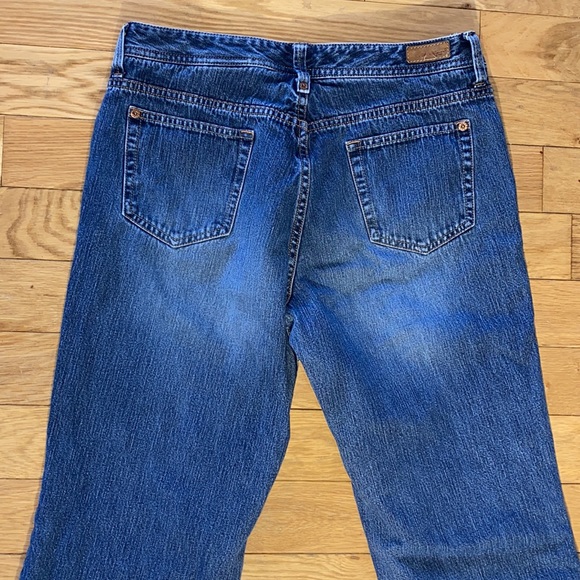 Eddie Bauer Natural Fit High Waist Purple Grey Flannel Plaid Lined Jeans 10P - Picture 8 of 15